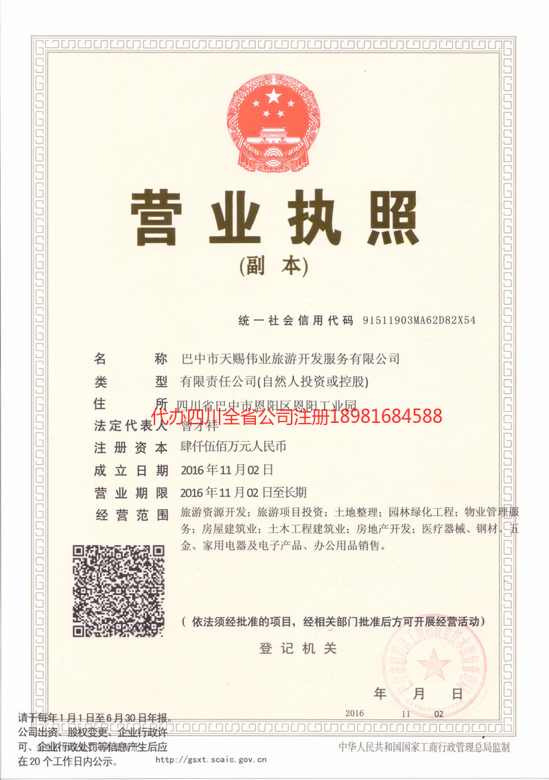 武汉武汉天赐伟业旅游开发服务有限公司